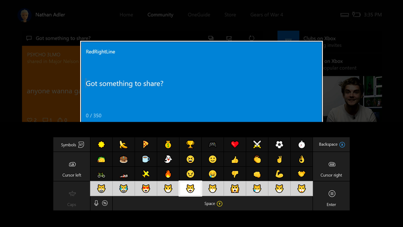 Illustration for article titled Xbox Holiday Update Rolling Out With Clubs, Group Chat, Emojis And More